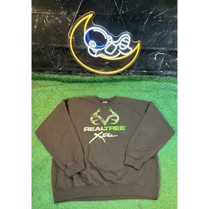 Realtree Xtra Hunting Brown Crewneck Sweatshirt‎ Camo Men's Size X-Large XL